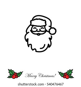Web line icon. Santa Claus