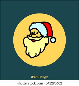 Web line icon. Santa Claus