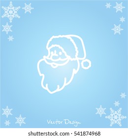 Web line icon. Santa Claus