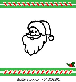 Web line icon. Santa Claus