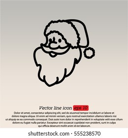 Web line icon. Santa Claus