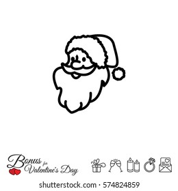 Web line icon. Santa Claus