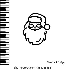 Web line icon. Santa Claus