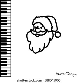 Web line icon. Santa Claus
