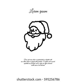 Web line icon. Santa Claus