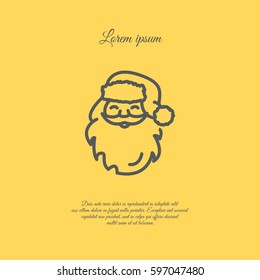 Web line icon. Santa Claus