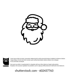 Web line icon. Santa Claus