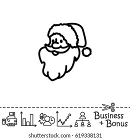 Web line icon. Santa Claus