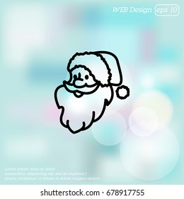 Web line icon. Santa Claus