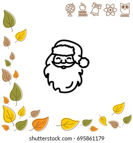 Web line icon. Santa Claus
