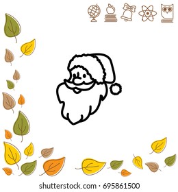Web line icon. Santa Claus