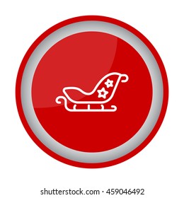 Web line icon. Santa's sleigh