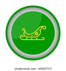 Web line icon. Santa's sleigh