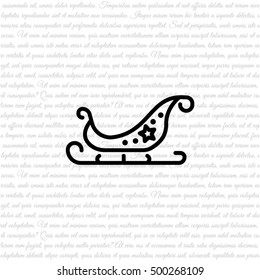 Web line icon. Santa's sleigh