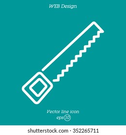 Web line icon. Saw