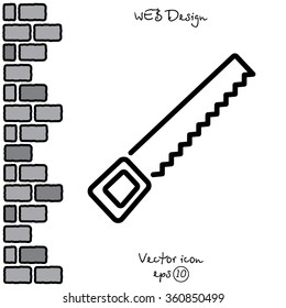 Web line icon. Saw