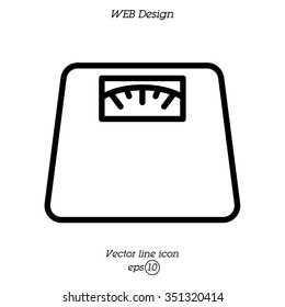 Web line icon. Scales.
