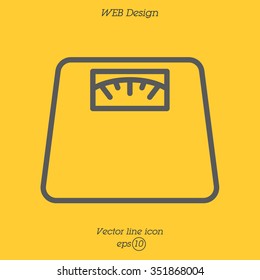 Web line icon. Scales.