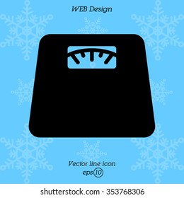Web line icon. Scales.