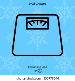 Web line icon. Scales.