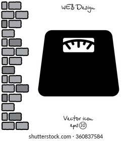 Web line icon. Scales.