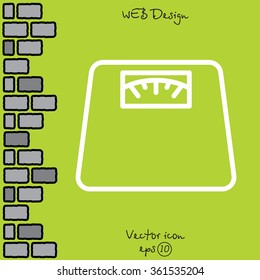 Web line icon. Scales.