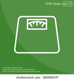 Web line icon. Scales.