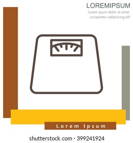 Web line icon. Scales.