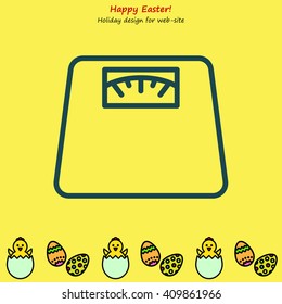 Web line icon. Scales.