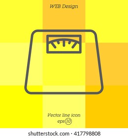 Web line icon. Scales.