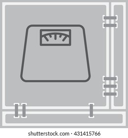 Web line icon. Scales.