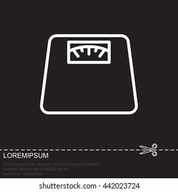 Web line icon. Scales.