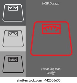 Web line icon. Scales.