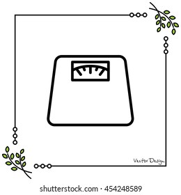 Web line icon. Scales.