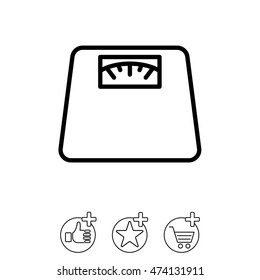 Web line icon. Scales.