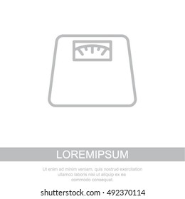 Web line icon. Scales.