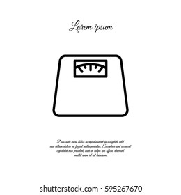 Web line icon. Scales.