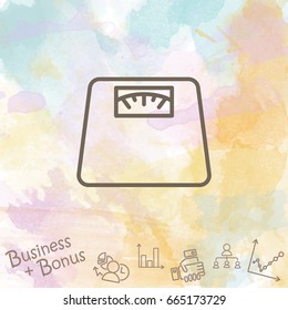Web line icon. Scales.
