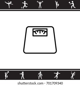 Web line icon. Scales.