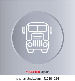 Web line icon. School bus