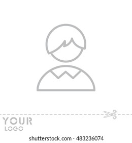 Web line icon. Schoolboy, boy