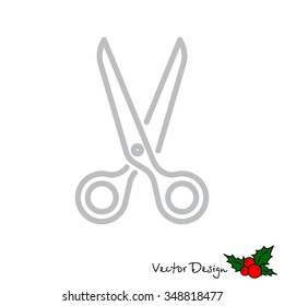 Web line icon. Scissors