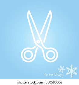 Web line icon. Scissors