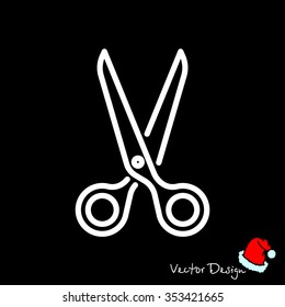 Web line icon. Scissors