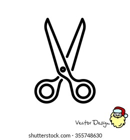 Web line icon. Scissors