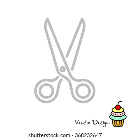 Web line icon. Scissors