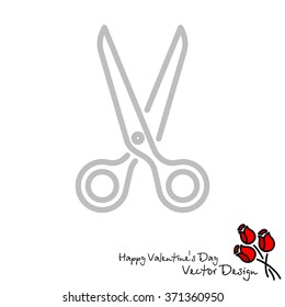 Web line icon. Scissors