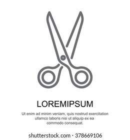 Web line icon. Scissors