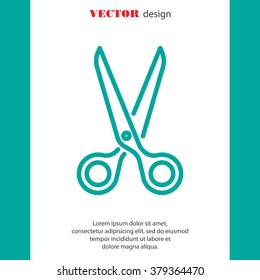 Web line icon. Scissors