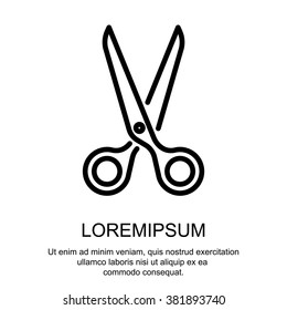 Web line icon. Scissors